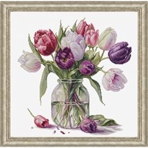 Bouquet of Tulips Counted Cross Stitch